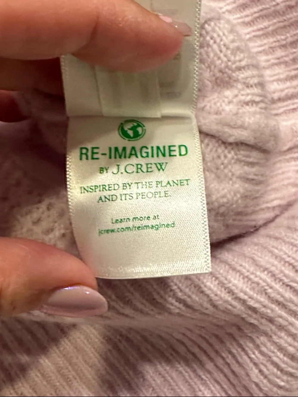 J. Crew Light Lavender Cable-Knit Puff-Sleeve Sweater‎ XL